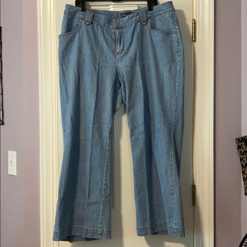 Lane Bryant wide-leg denim trousers